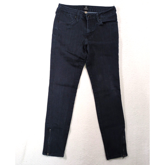 Just Black Jeans Womens Size 29 Skinny Zip‎ Ankle Jeans Mid Rise Stretch Denim - Picture 1 of 8